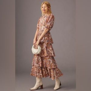 Anthropologie Machelle tiered maxi dress NWT